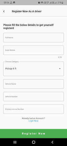 Gogoo : Driver App Screen 3