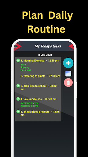 Android application Daily Routine Planner screenshort