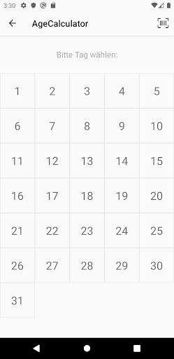 AgeCalculator Screen 2