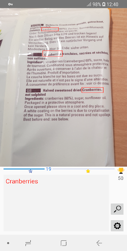 Android application Intol Food intolerances screenshort