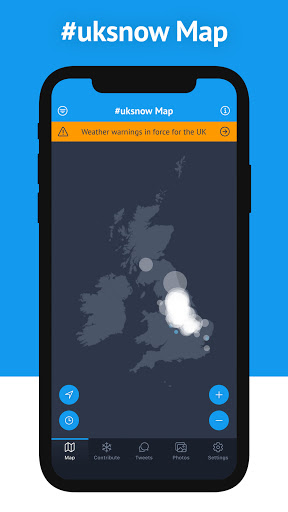 Android application #uksnow Map screenshort