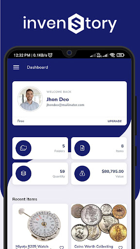 Android application Invenstory screenshort