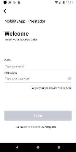 MobilityApp - Prestador Screen 3