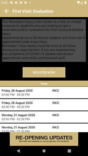 CU Boulder Rec Screen 3