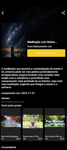 Android application UniTV+ screenshort