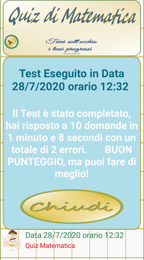 Quiz Matematico - Allenamento