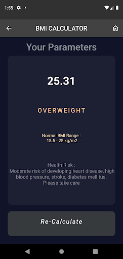 BMI Calcy Screen 3