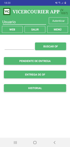 Android application VicerCourier App screenshort