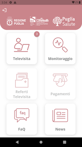 Android application COReHealth Puglia screenshort