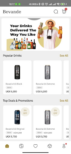 Android application Bevande screenshort