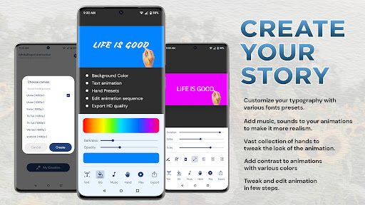 Android application Whiteboard Animation Text screenshort
