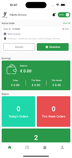 Android application Yokatta Delivery screenshort