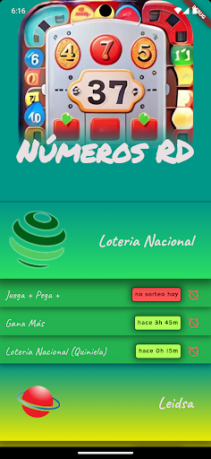Android application Numeros Lotería RD screenshort