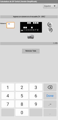 DIP Switch Calc Lite Screen 3