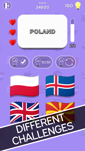 3in1 Quiz : Logo-Flag-Capital Mod Mở Khóa Tất Cả