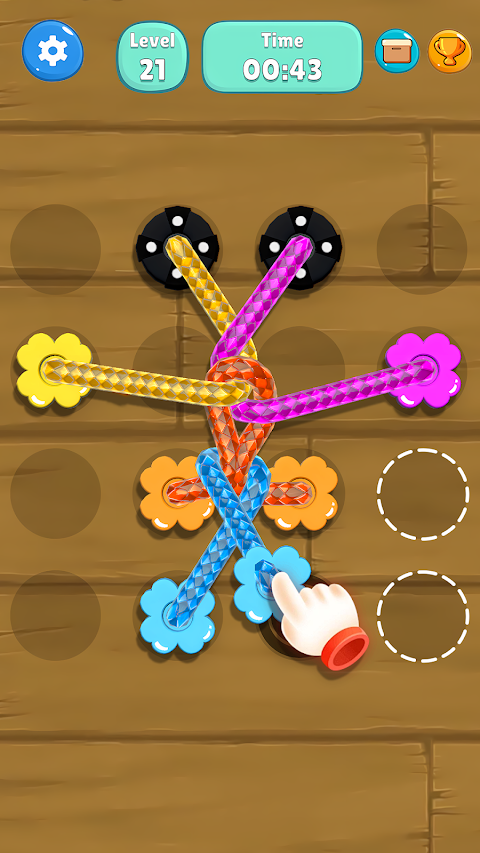 もつれたマスター - ねじれたロープの結び目を解くゲームのおすすめ画像4