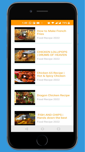 Android application Food Recipe screenshort