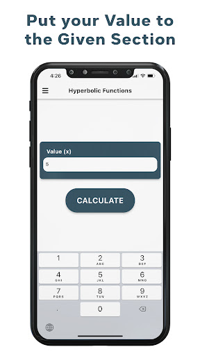 Hyperbolic Function Calculator Screen 2