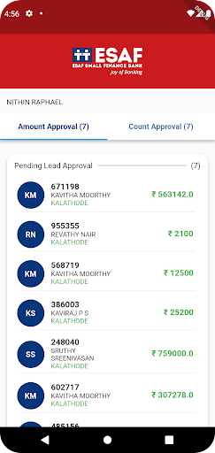 ESAF GL Approval Screen 2