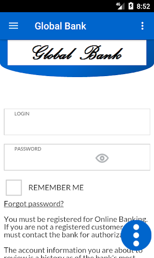 GoBanking Screen 2