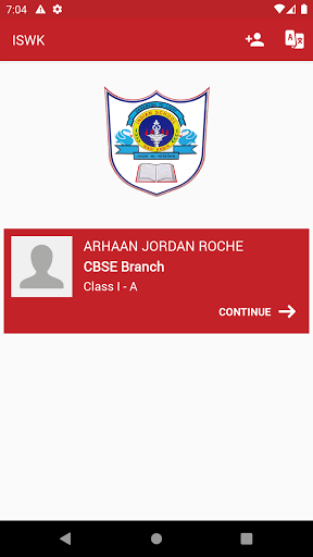 ISWK Parent Portal Screen 2