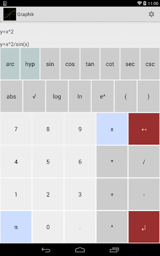 Function Graphs Plotter Screen 2