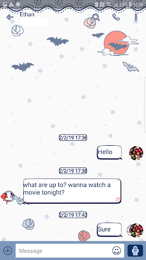 Screenshot of Nexst SMS  Cute witch skin