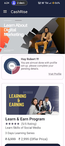 Android application CashRise screenshort
