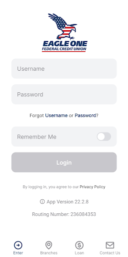 Android application Eagle One Federal Credit Union screenshort