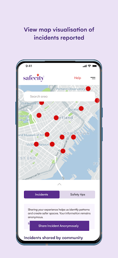 Android application Safecity screenshort
