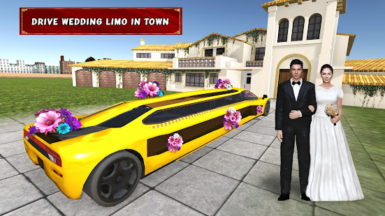 Luxury Wedding Limousine Taxi: 3D Car Driving 2021 apkdebit screenshots 4