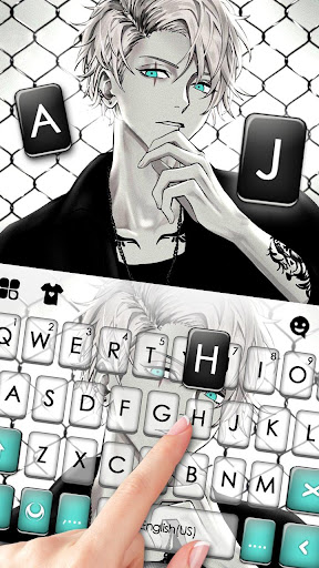 Cool Anime Boy Keyboard Theme Screen 2