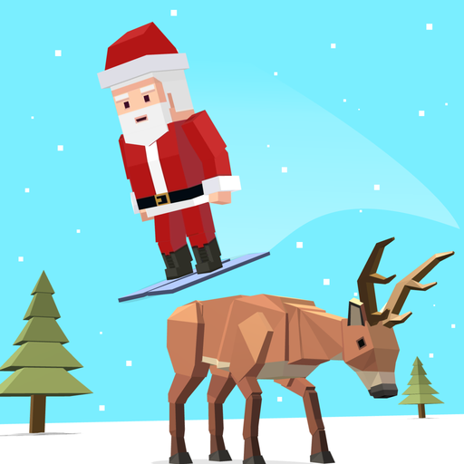 Santa goes Skiing : Christmas logo