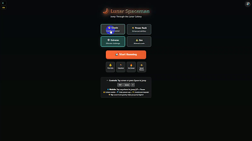 Lunar Spaceman - Arcade Game