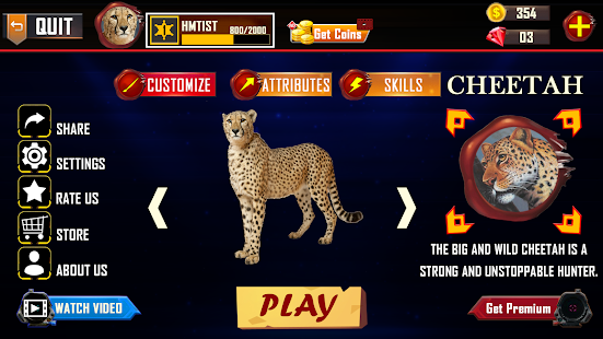 Cheetah Simulator Offline Game apkpoly screenshots 16