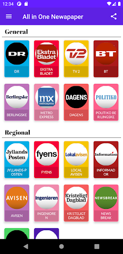 Danish News Hub Screen 2