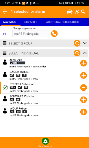 Android application moPS App Engine screenshort