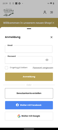 Android application Ristorante Toscana Babenhausen screenshort