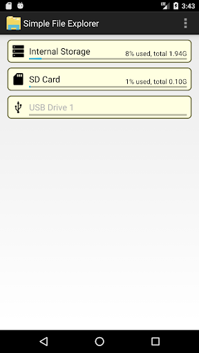 Android application Simple File Explorer screenshort