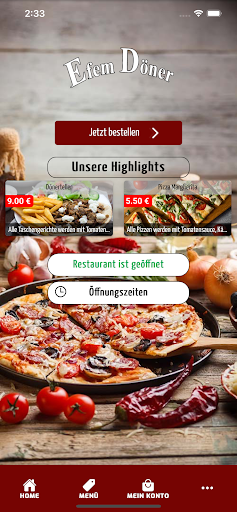Android application Efem Döner screenshort