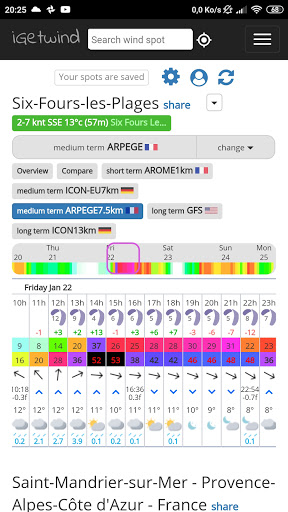 iGetwind - Windy forecast Screen 3