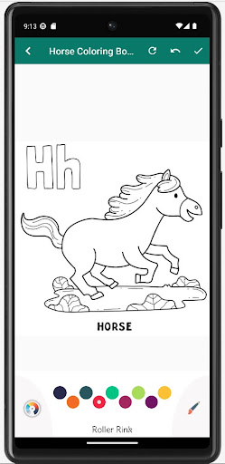Horses Coloring Book Screen 3