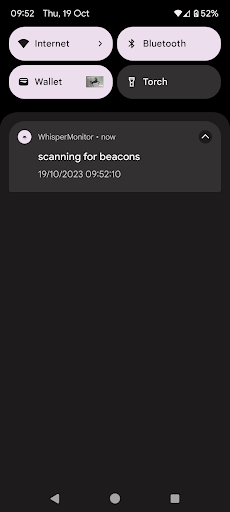 Android application Whisper Monitor screenshort