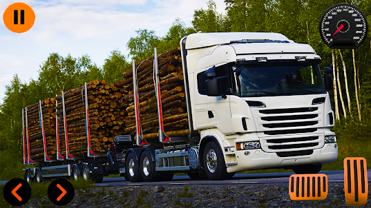 Wood Cargo Truck Driving Game
