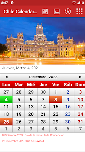 Chile Calendario 2022 Screenshot