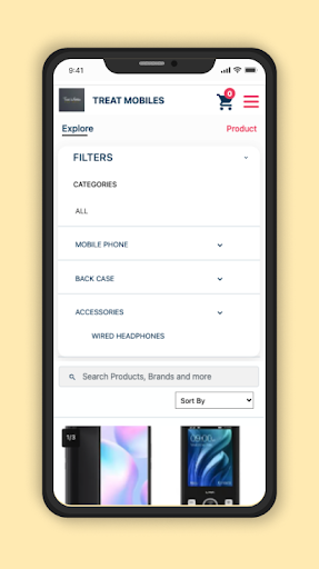 Android application Treat Mobiles screenshort