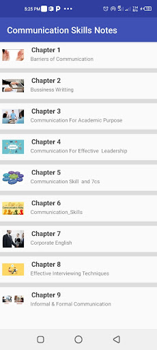 Android application Communication Skills Notes screenshort