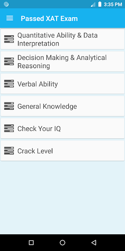 Android application Passed XAT Exam screenshort