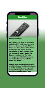 Realme Smart TV Remote help