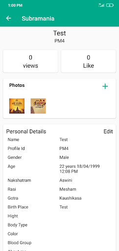 Subramaniaa Matrimony Screen 2